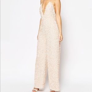 Asos sequin backless jumpsuit